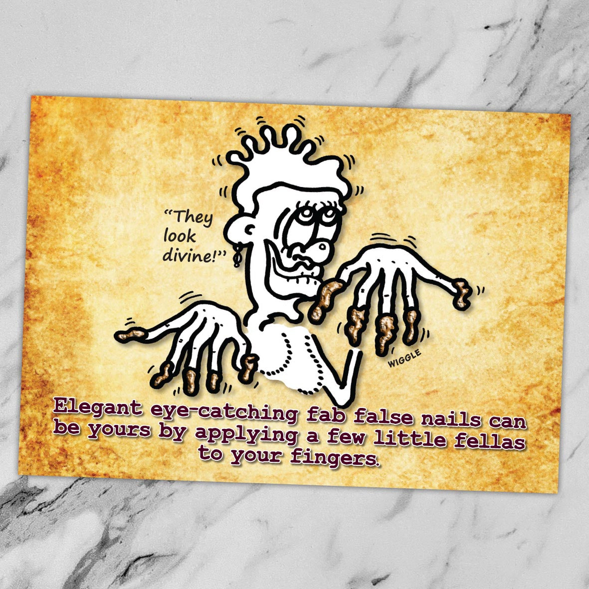 Fab False Finger Nails Cartoon Art Print