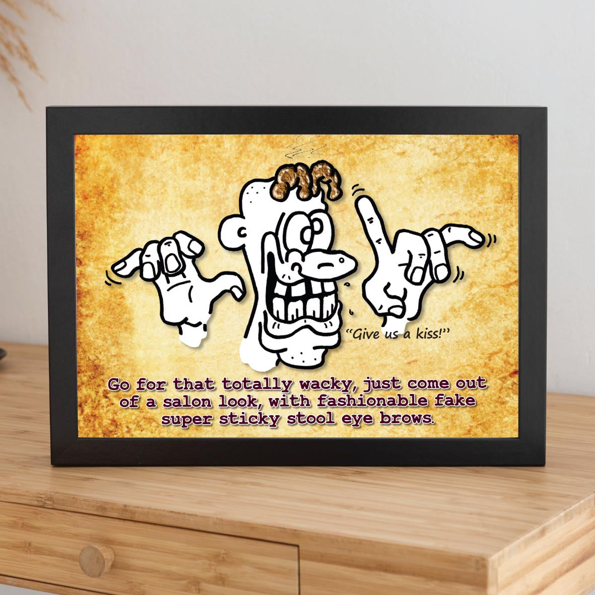 Freaky Fake Eye Brows Cartoon Art Print