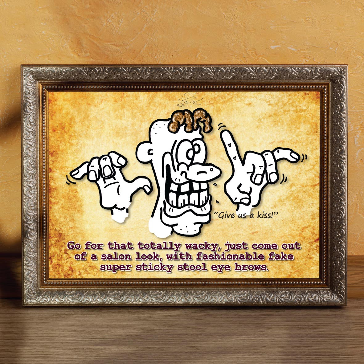 Freaky Fake Eye Brows Cartoon Art Print
