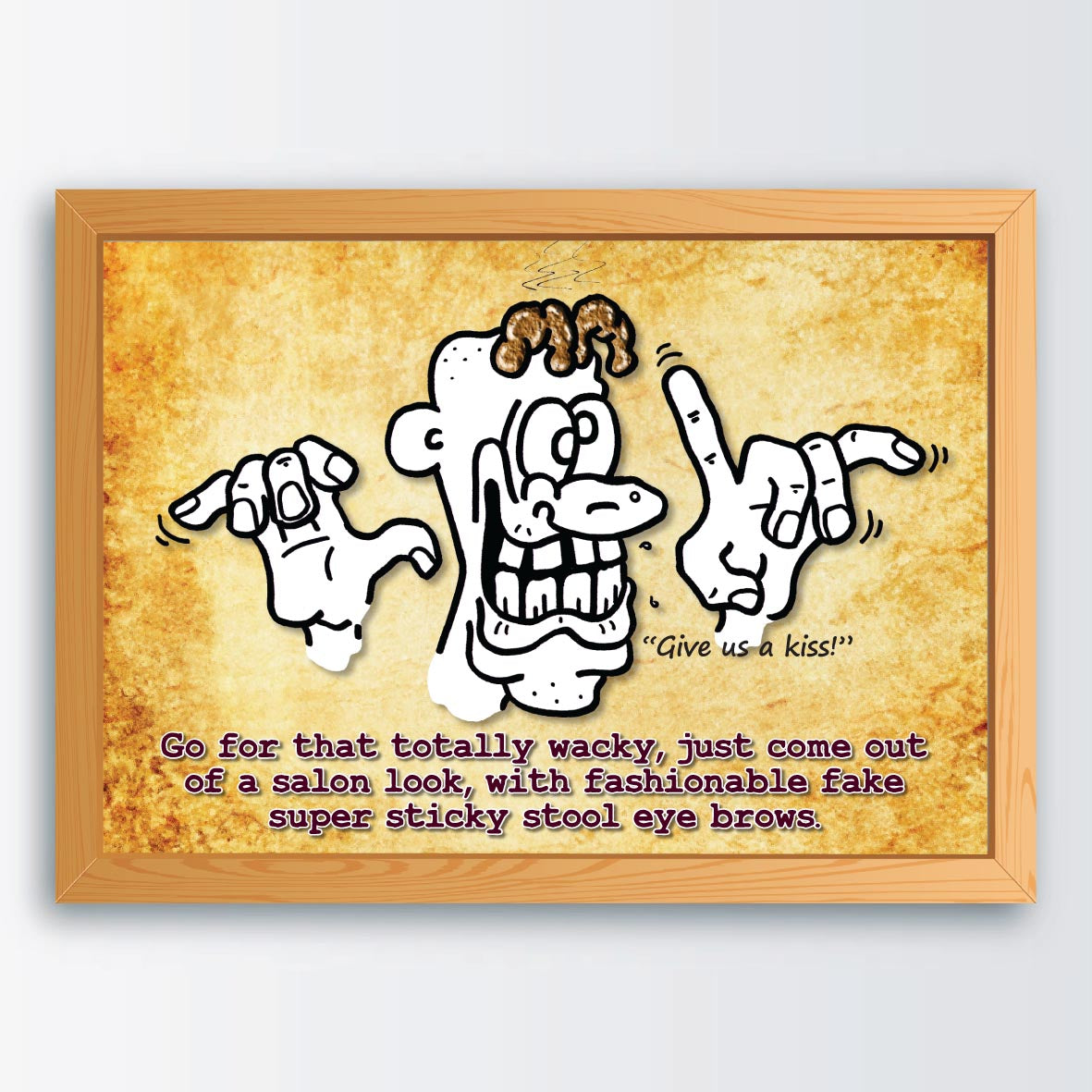 Freaky Fake Eye Brows Cartoon Art Print