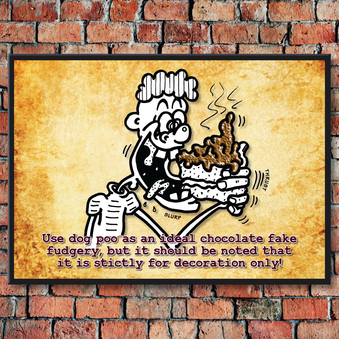Fake Cake Fudge Cartoon Art Print