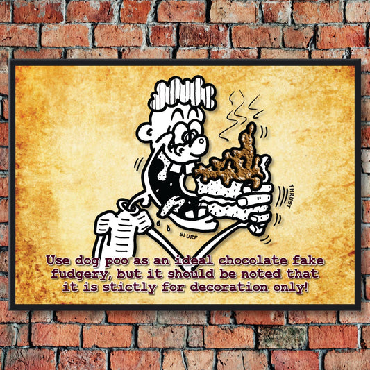 Fake Cake Fudge Cartoon Art Print