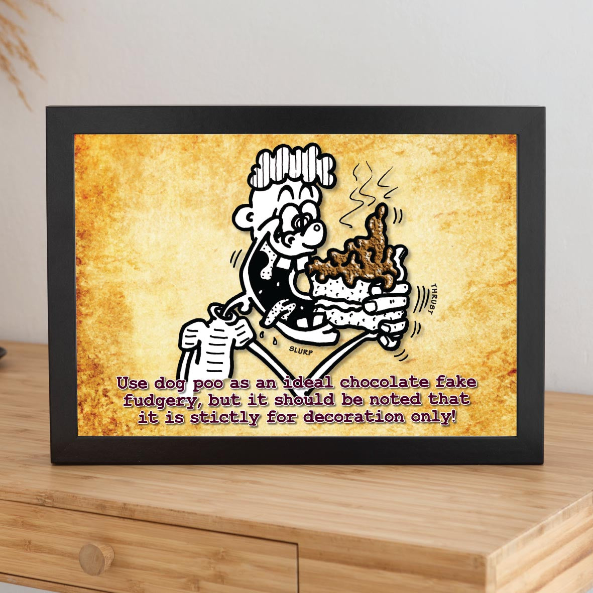 Fake Cake Fudge Cartoon Art Print