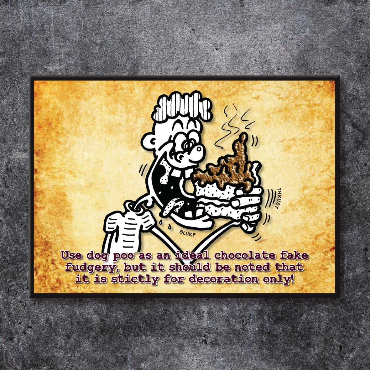 Fake Cake Fudge Cartoon Art Print