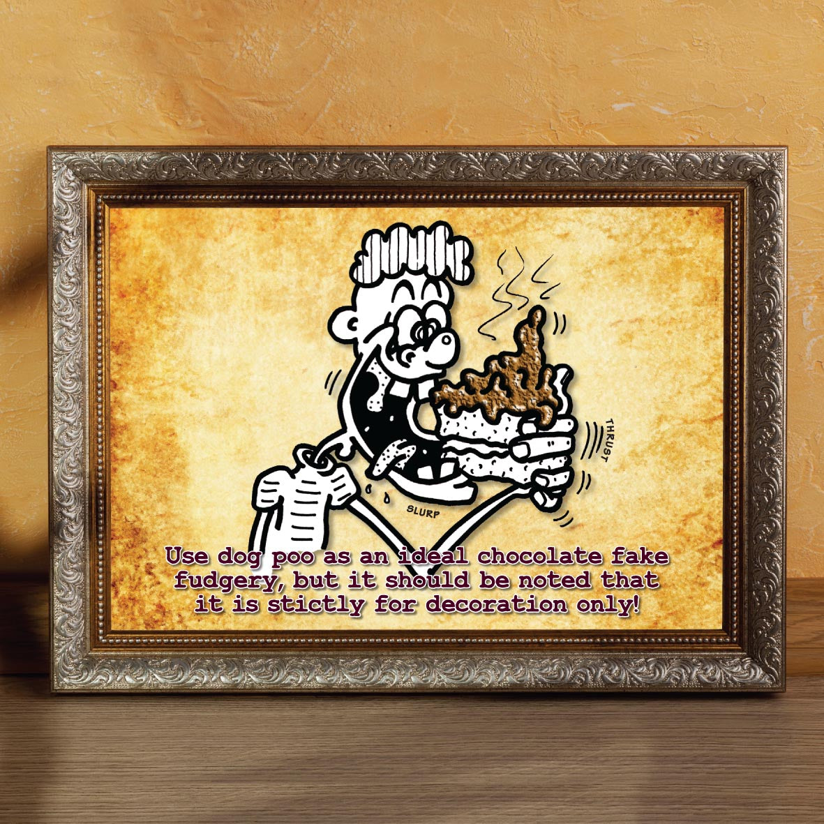 Fake Cake Fudge Cartoon Art Print