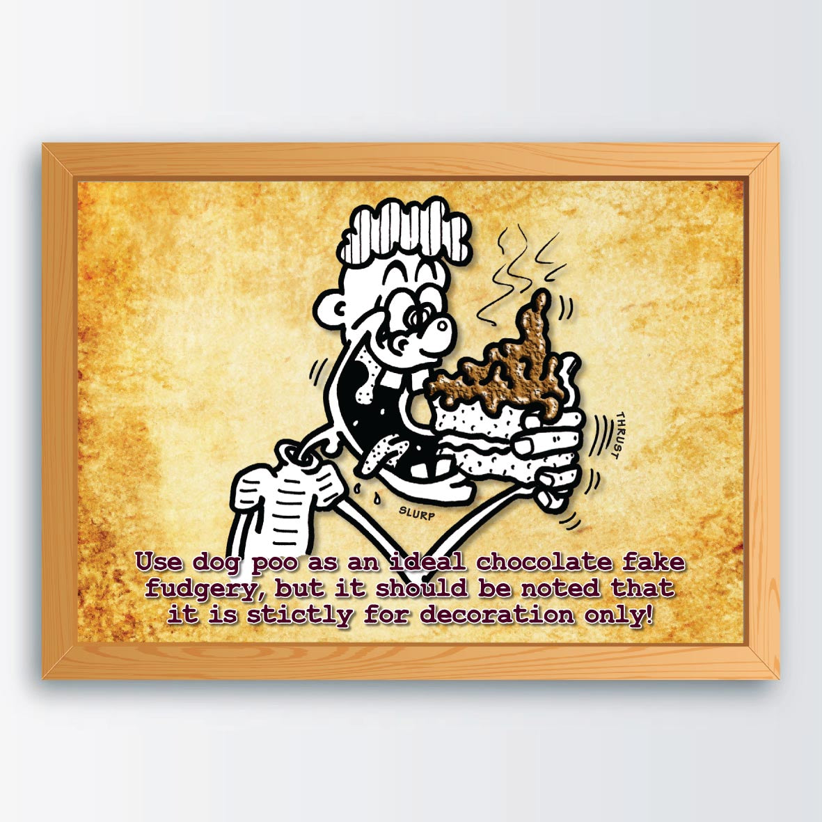 Fake Cake Fudge Cartoon Art Print
