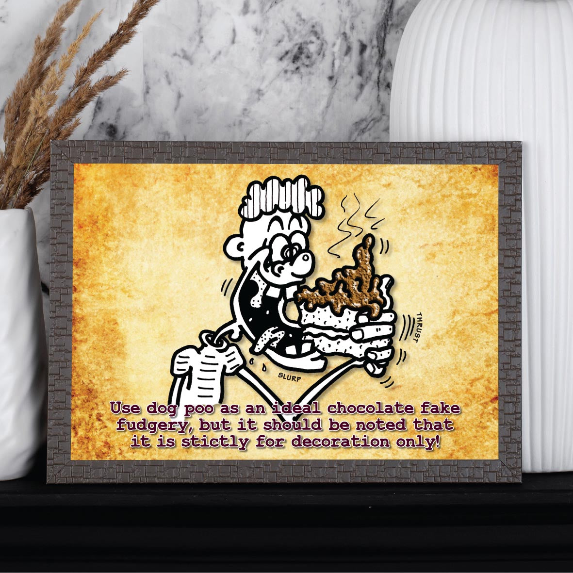 Fake Cake Fudge Cartoon Art Print