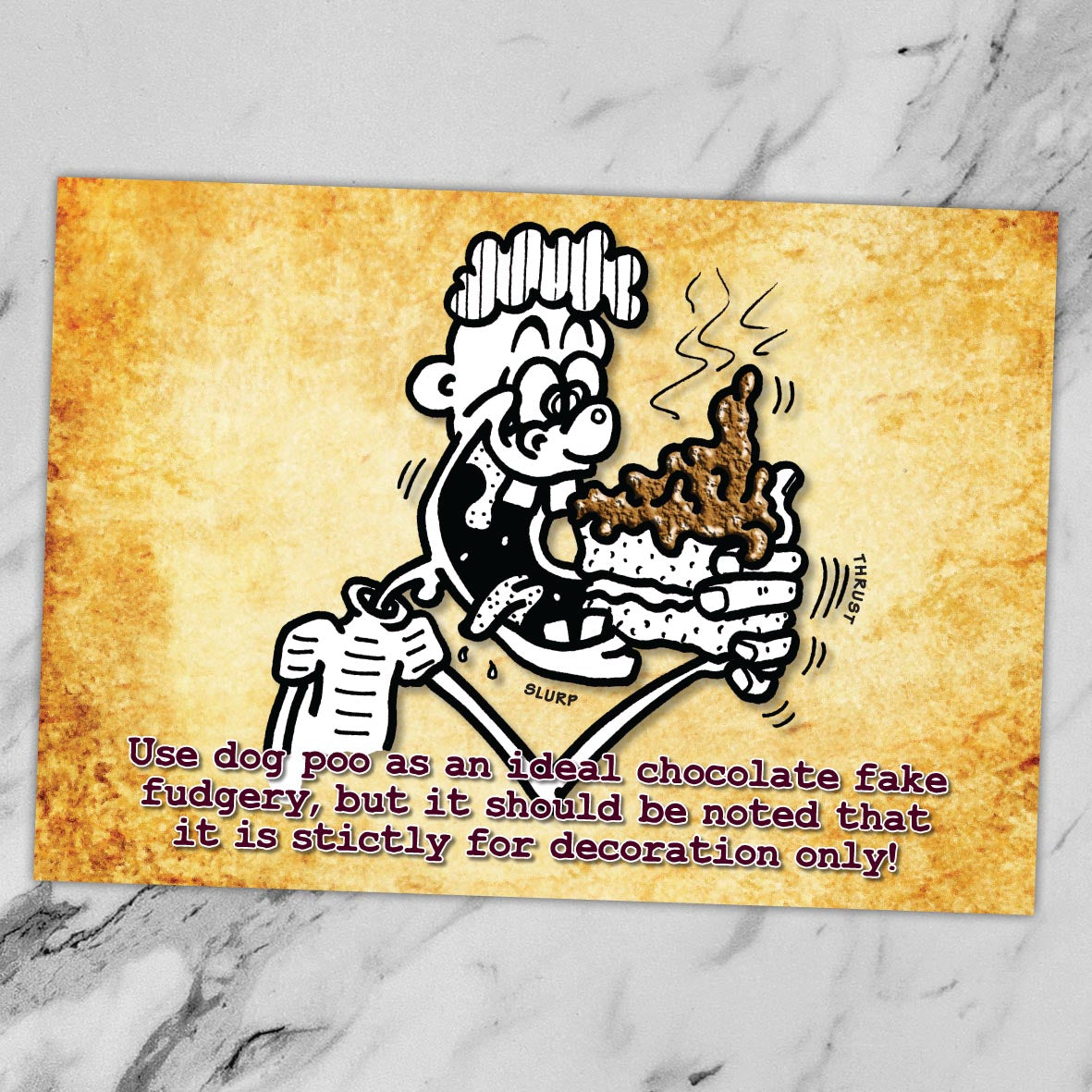 Fake Cake Fudge Cartoon Art Print