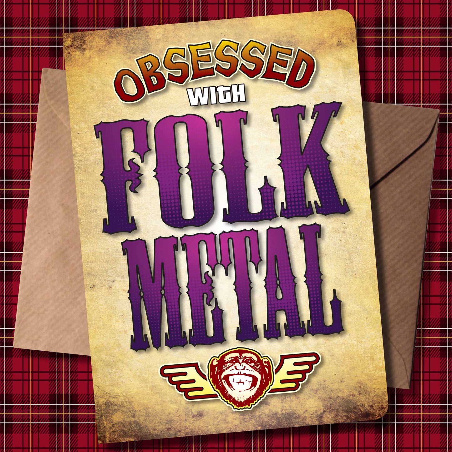 Folk Metal - Obsessed Art Poster + Birthday / Greetings Card