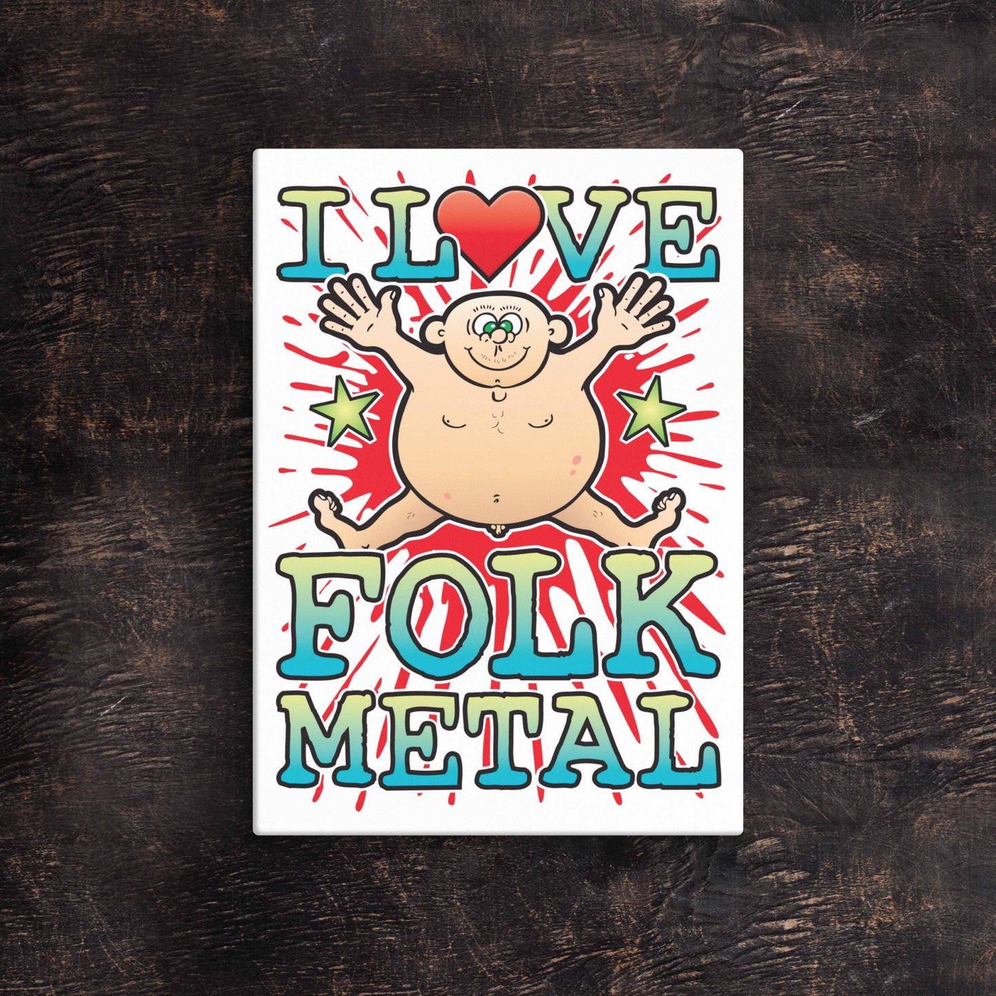 Folk Metal 51x71cm Canvas Print