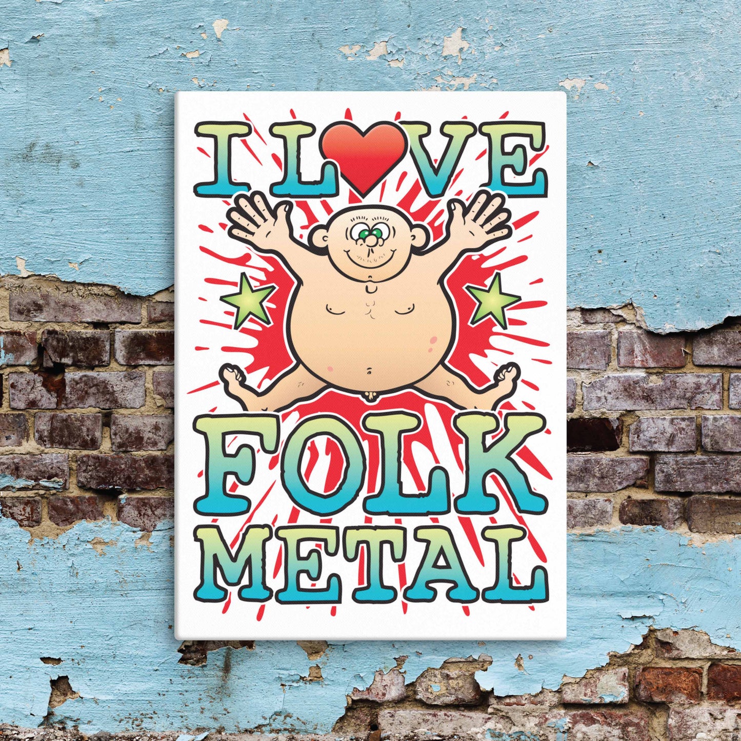 Folk Metal Canvas Print 30x40cm