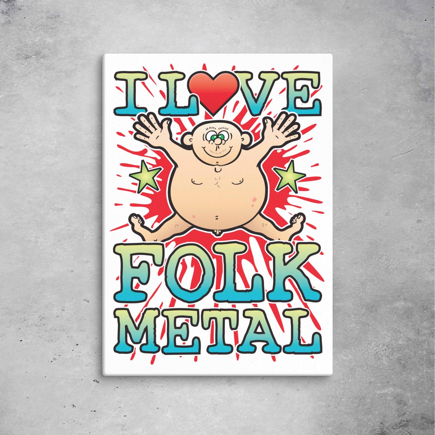 Folk Metal 51x71cm Canvas Print