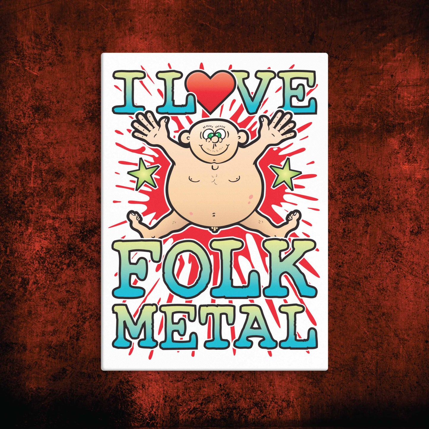 Folk Metal Canvas Print 30x40cm