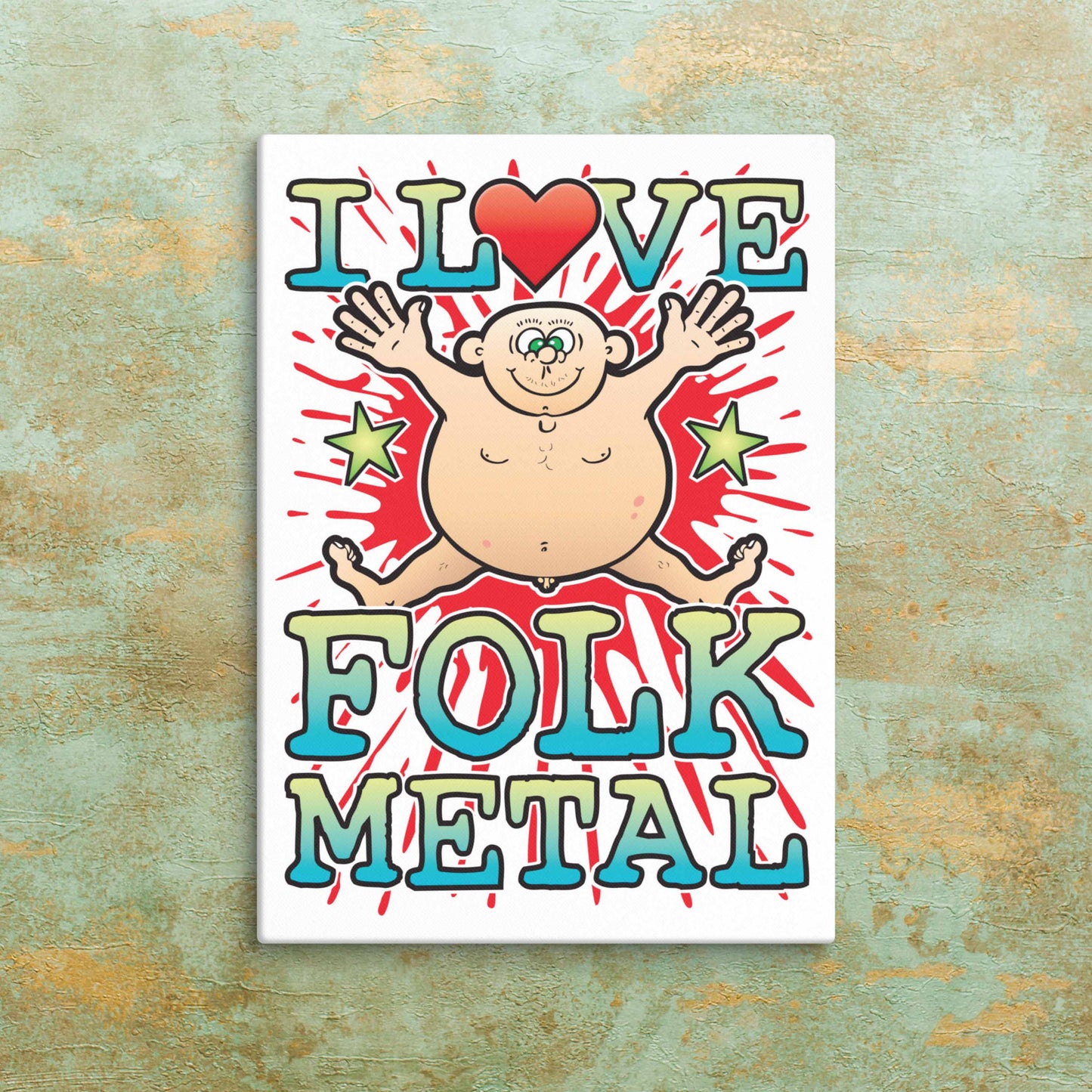 Folk Metal Canvas Print 30x40cm