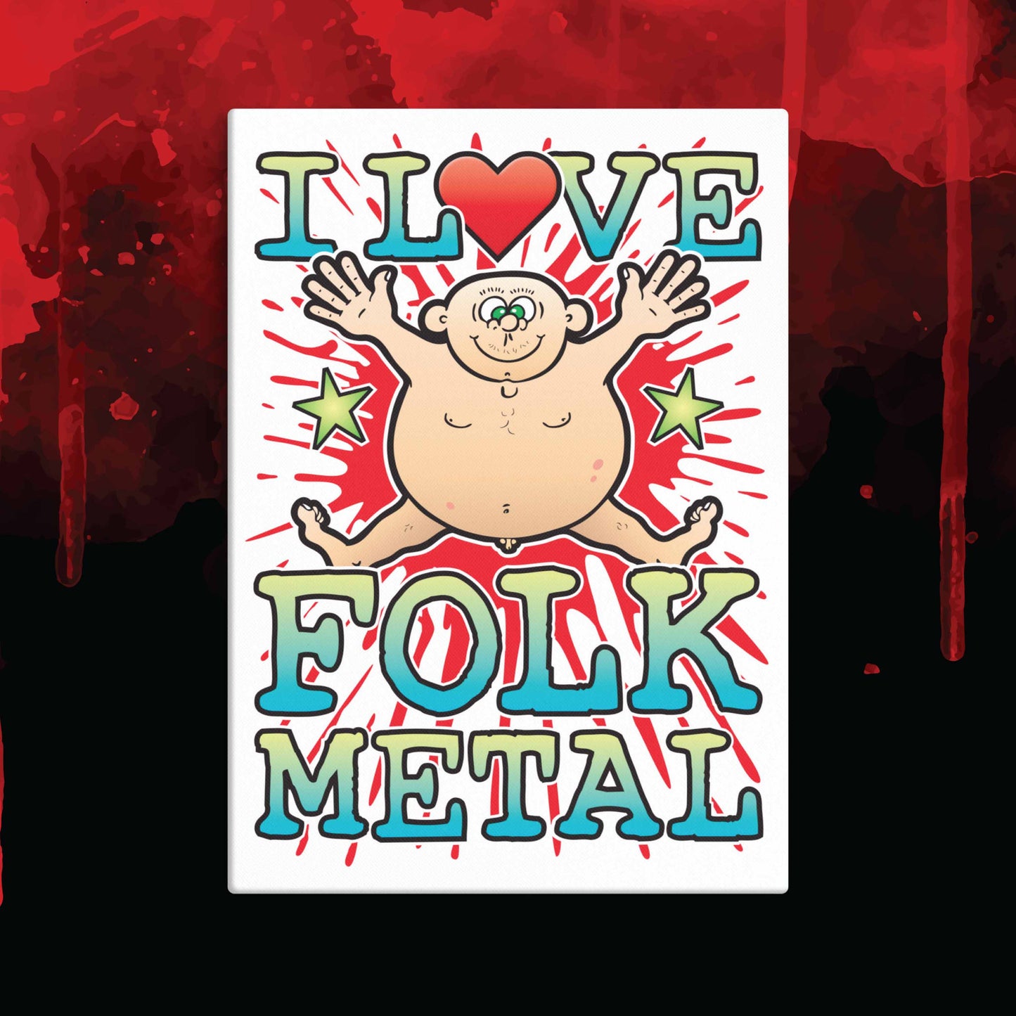 Folk Metal 51x71cm Canvas Print