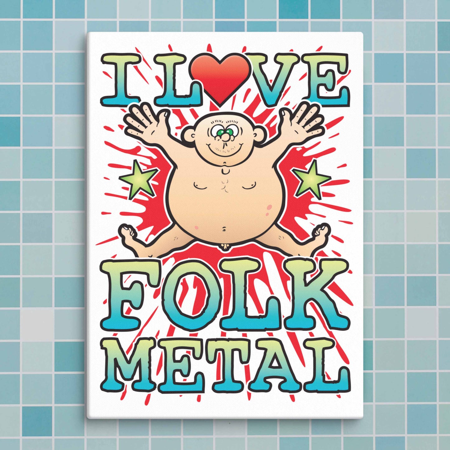 Folk Metal Canvas Print 30x40cm