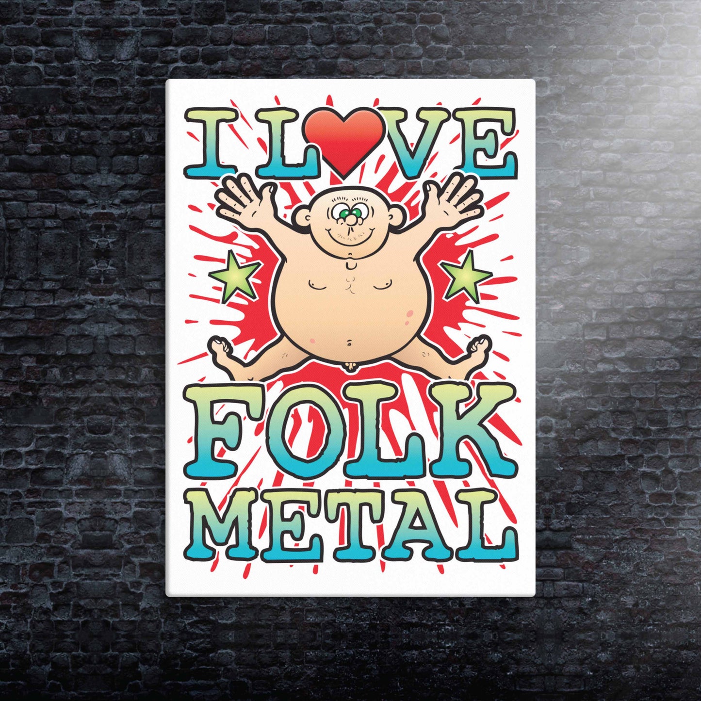 Folk Metal Canvas Print 30x40cm