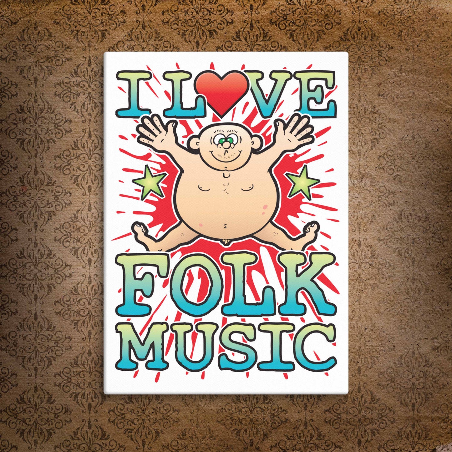 Folk Music Canvas Print 30x40cm