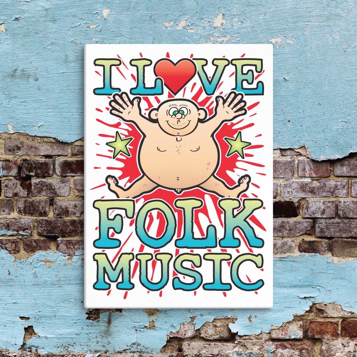 Folk Music Canvas Print 30x40cm