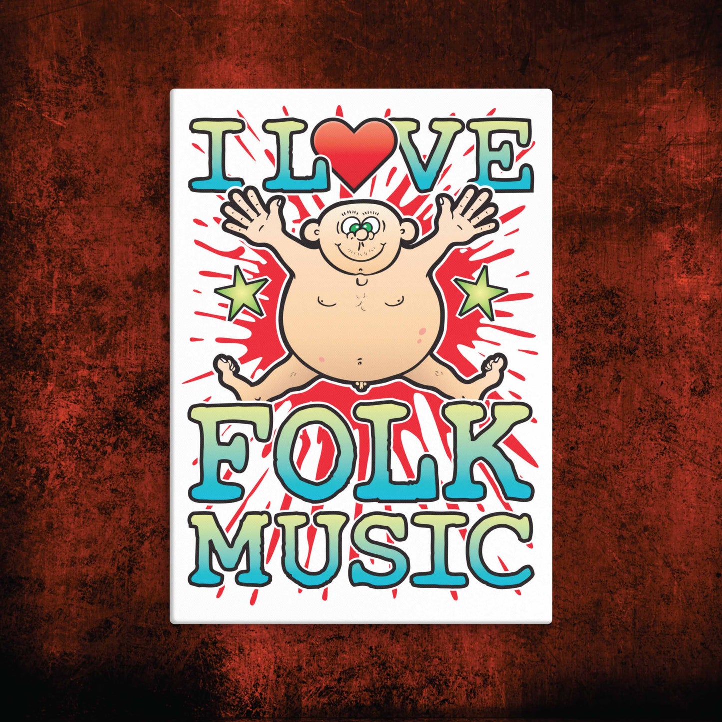 Folk Music Canvas Print 30x40cm