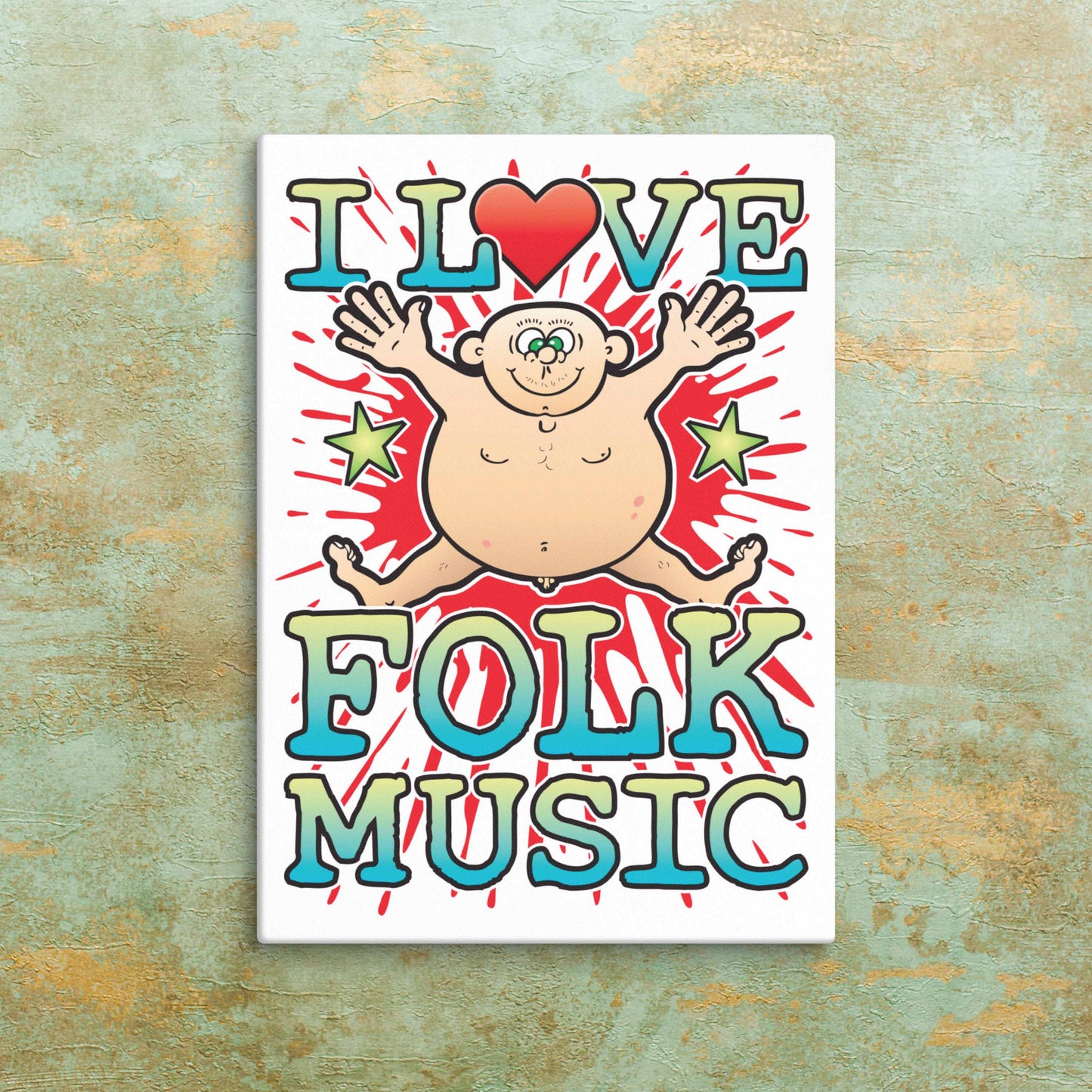 Folk Music Canvas Print 30x40cm