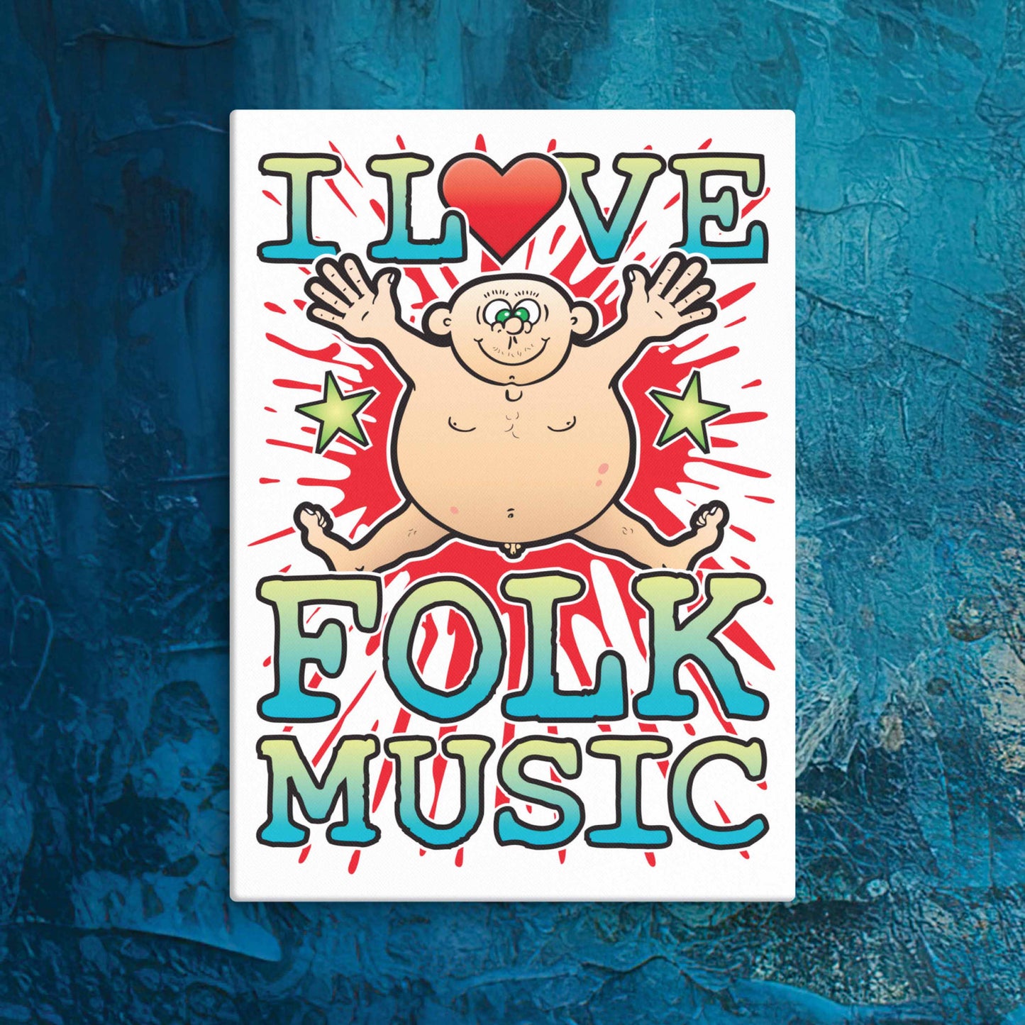 Folk Music Canvas Print 30x40cm