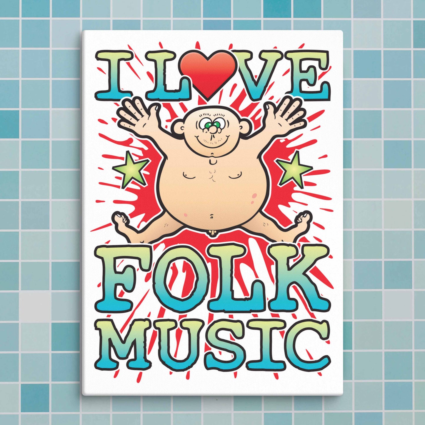 Folk Music Canvas Print 30x40cm