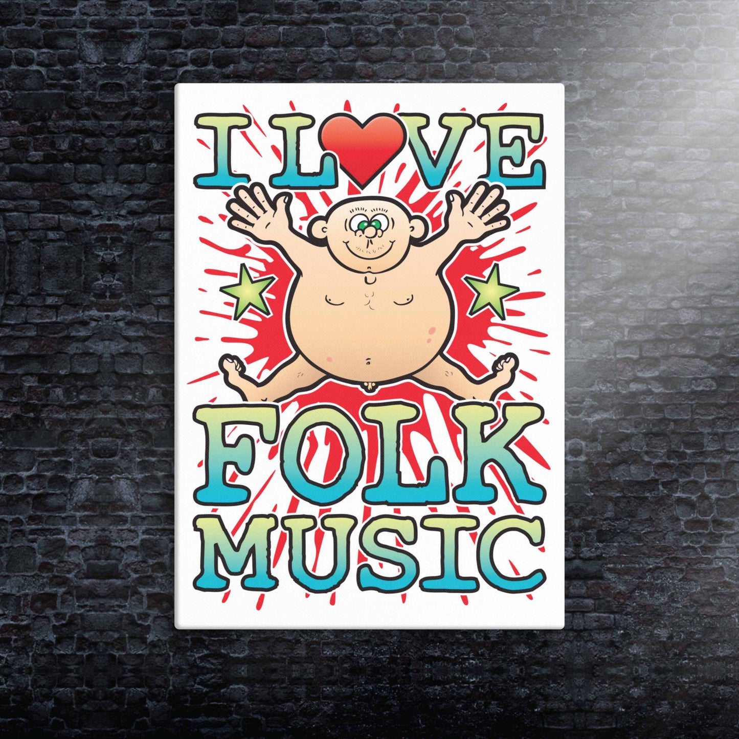 Folk Music Canvas Print 30x40cm