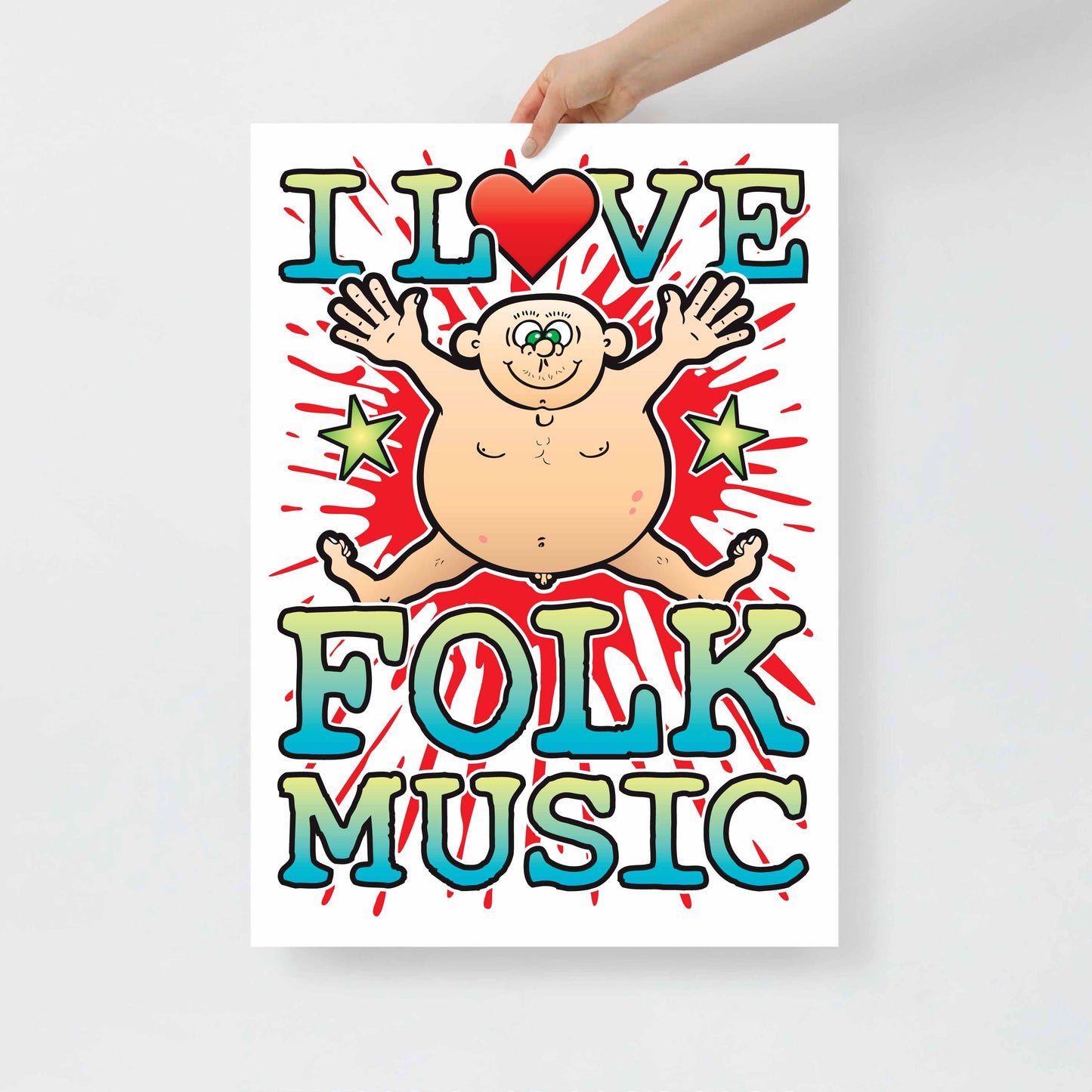 Folk Music 50x70cm Wall Art / Love Music Poster