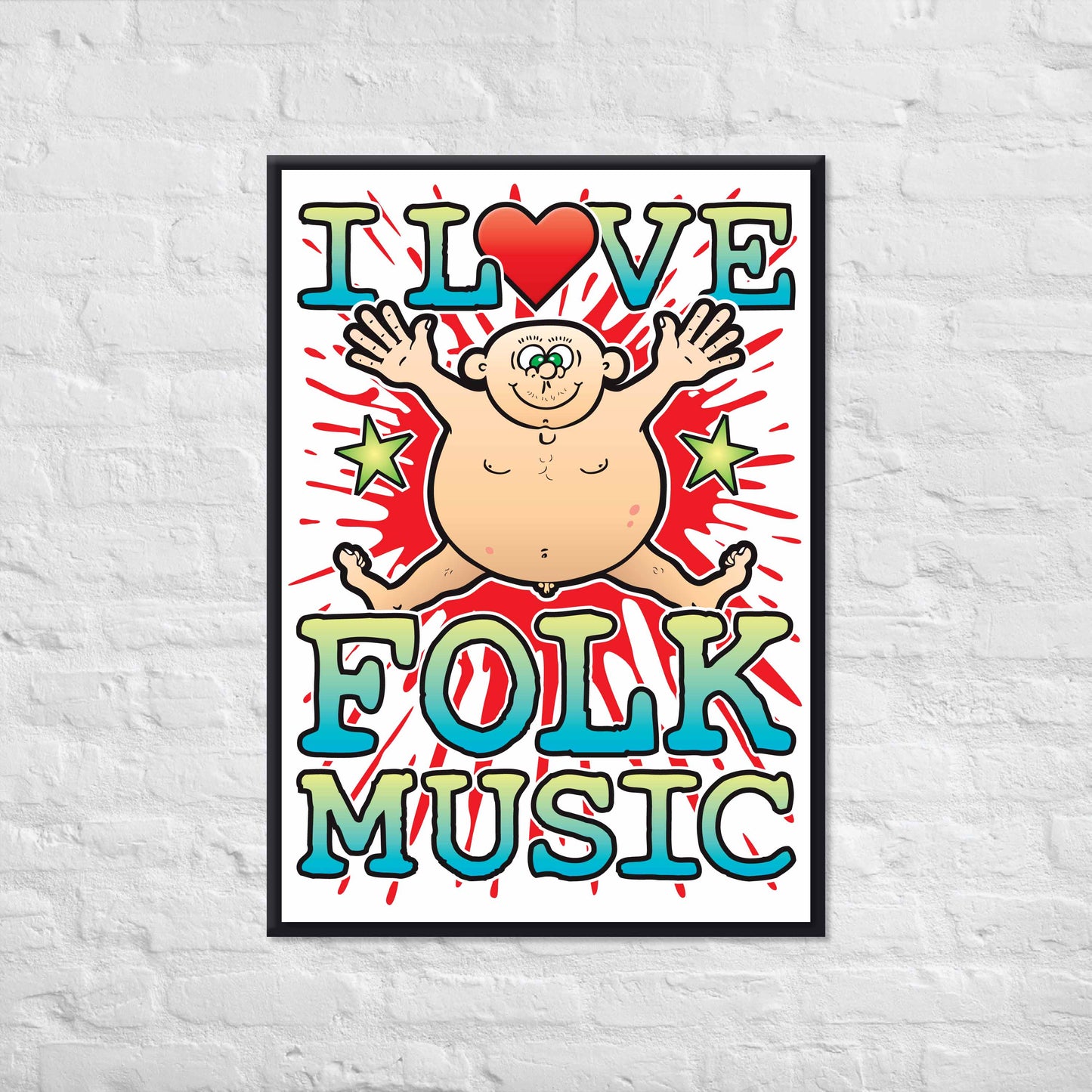 Folk Music 50x70cm Wall Art / Love Music Poster