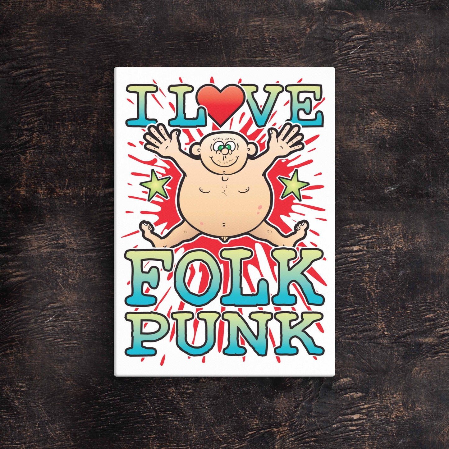 Folk Punk 51x71cm Canvas Print