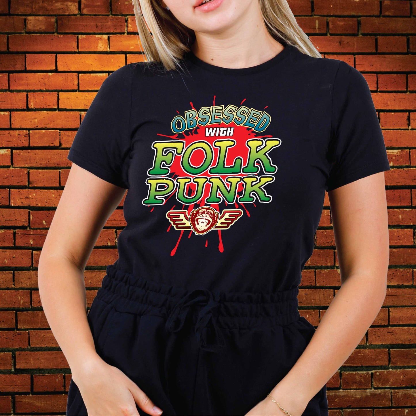 Folk Punk Obsessed Cotton T-Shirt