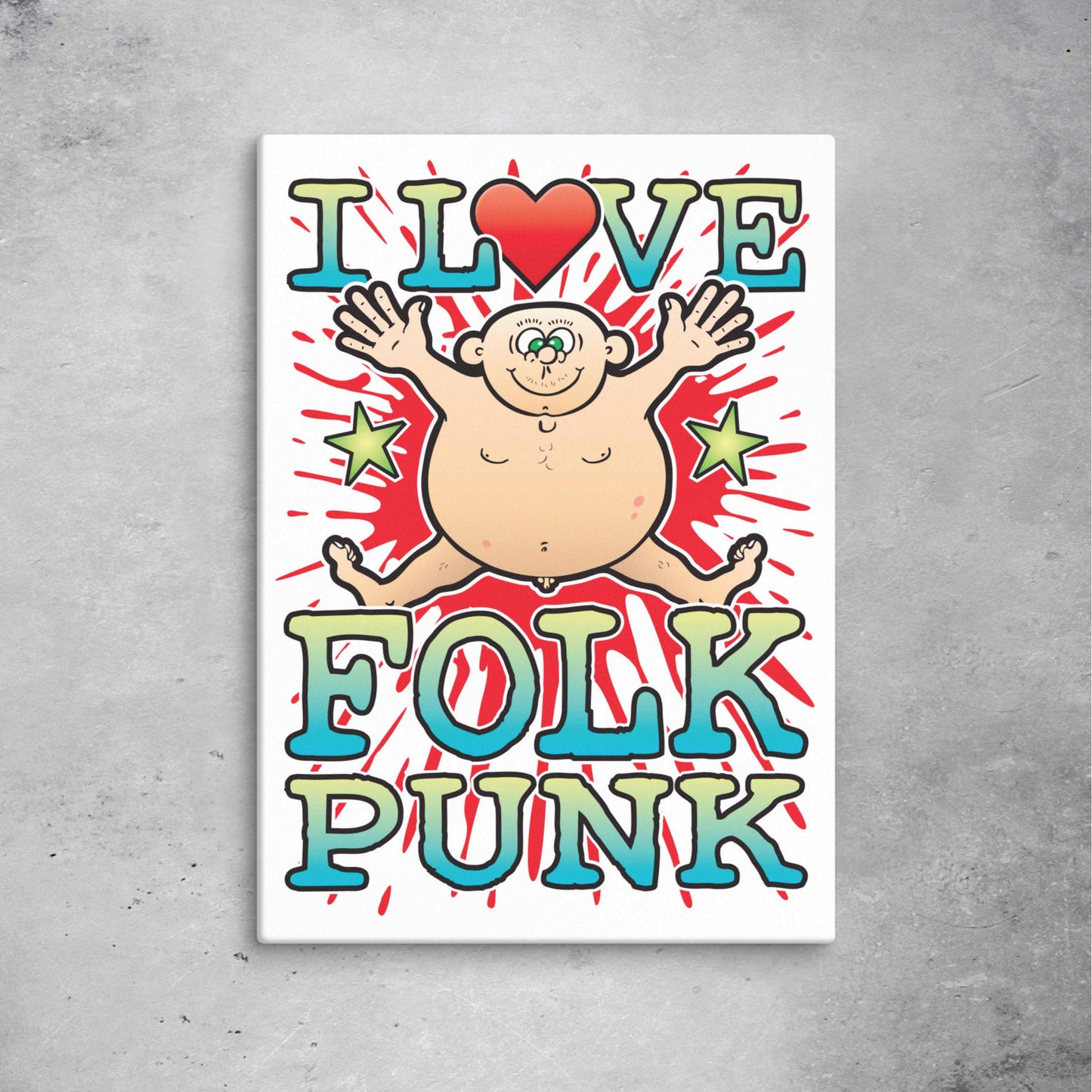 Folk Punk 51x71cm Canvas Print