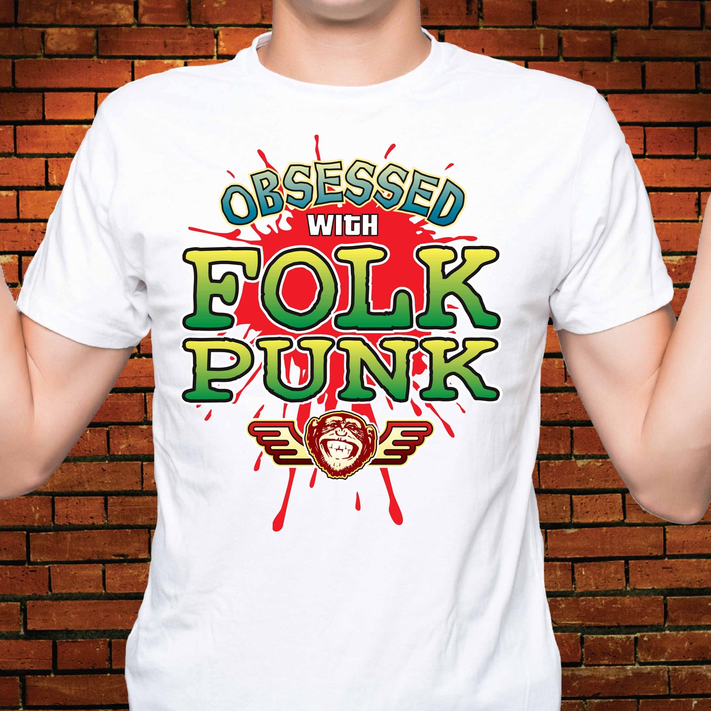 Folk Punk Obsessed Cotton T-Shirt