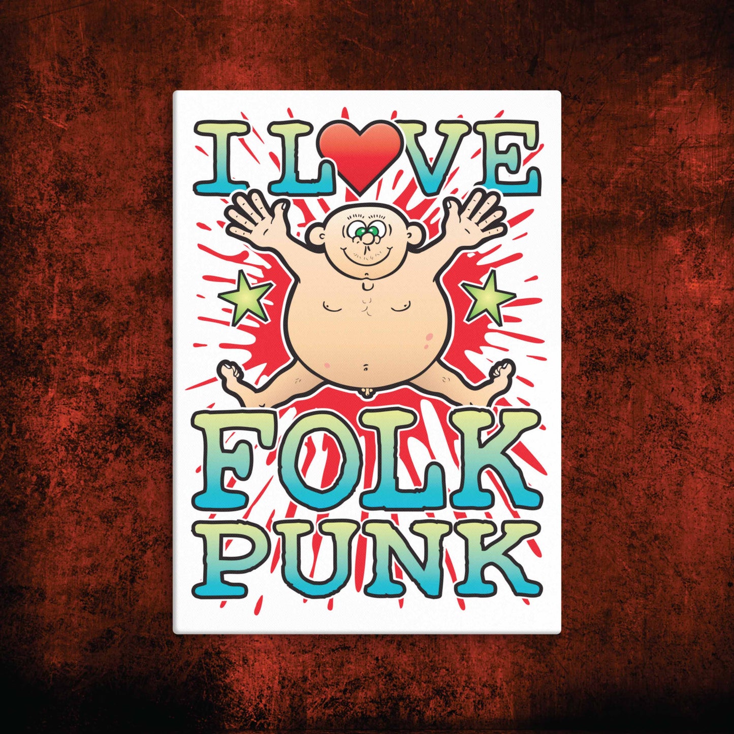Folk Punk Canvas Print 30x40cm