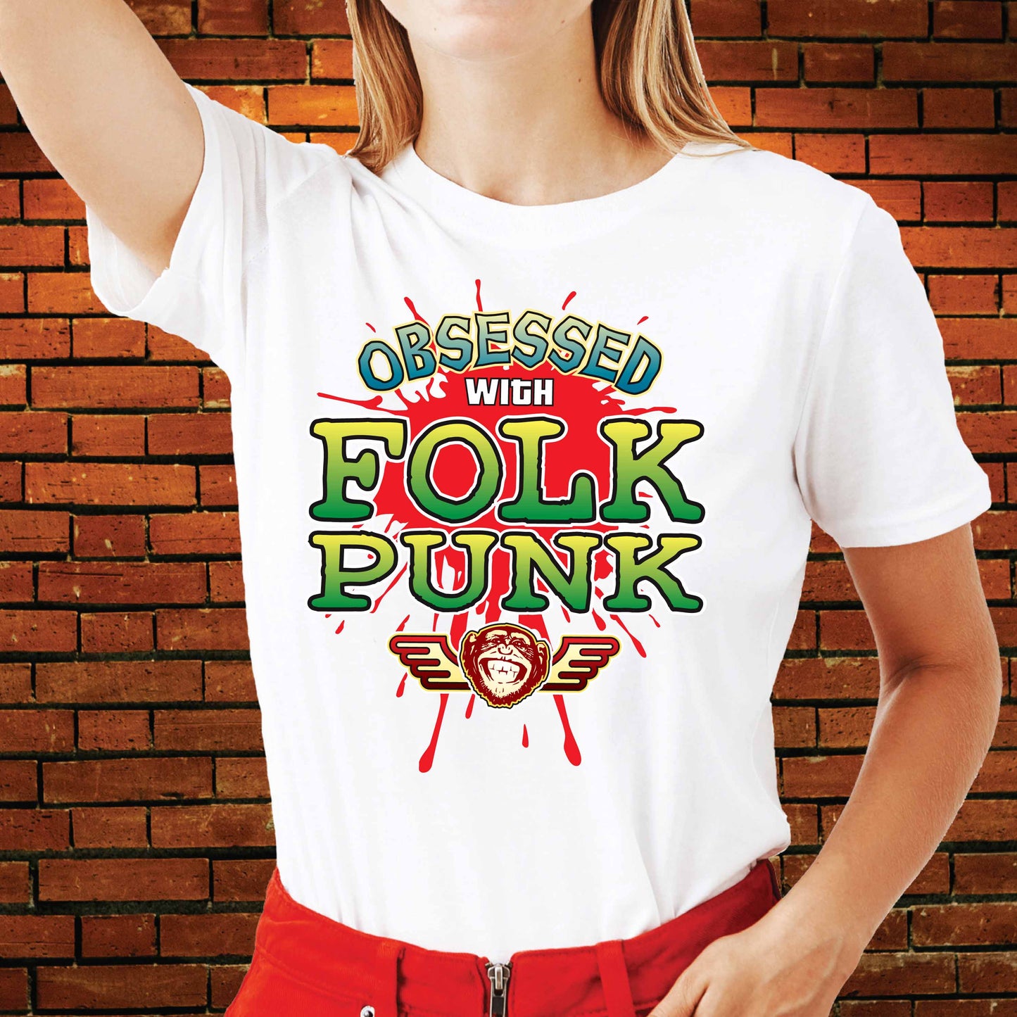 Folk Punk Obsessed Cotton T-Shirt