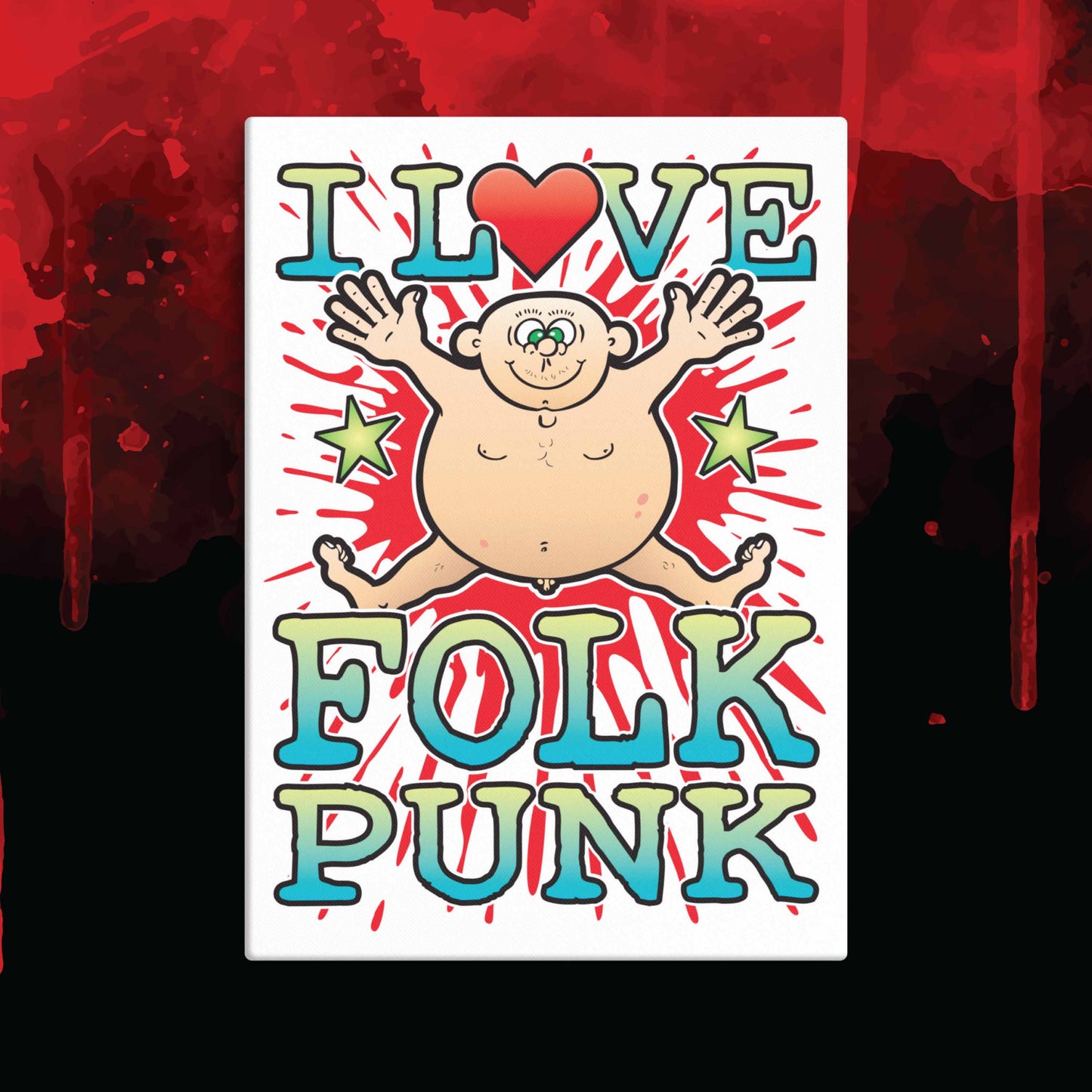 Folk Punk 51x71cm Canvas Print