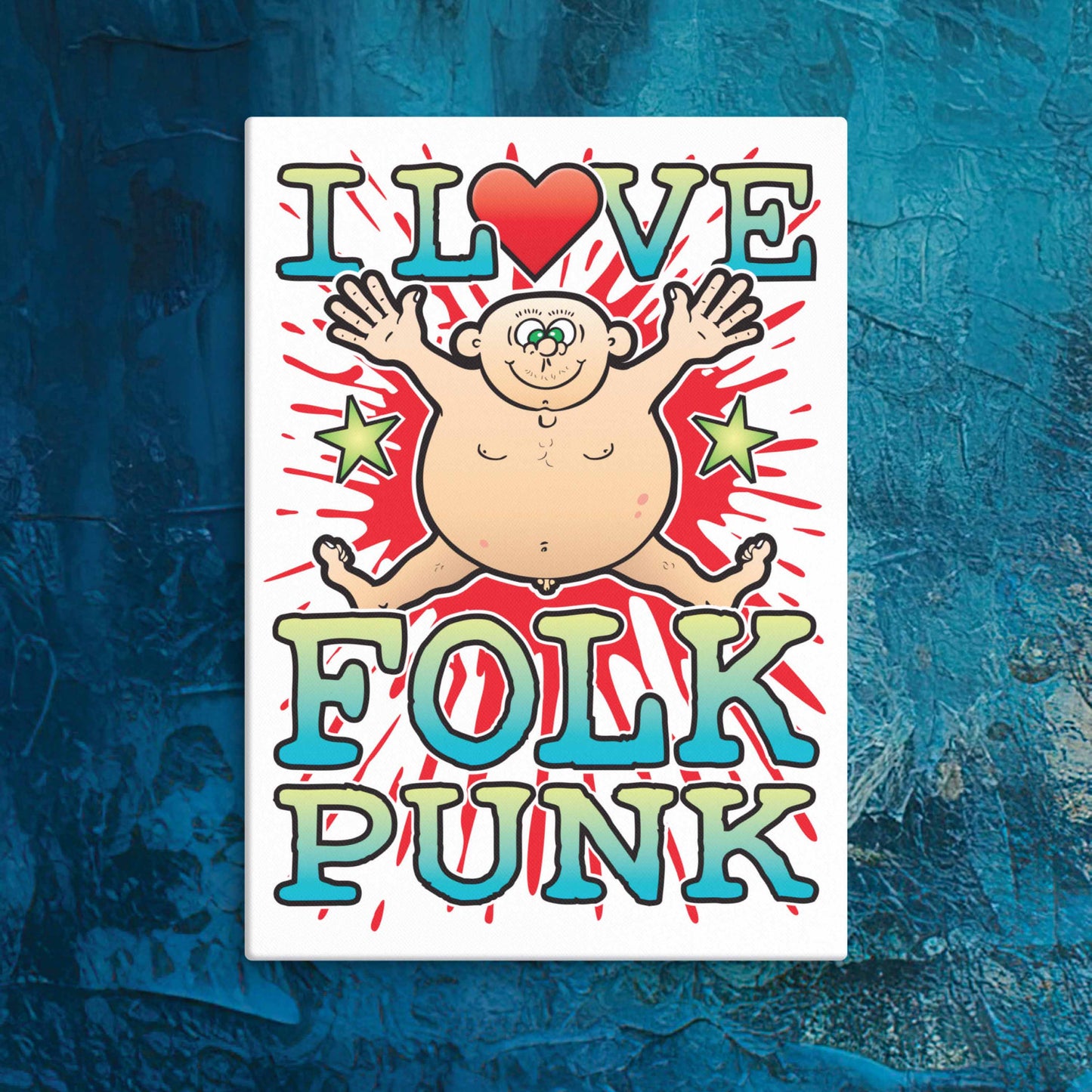 Folk Punk Canvas Print 30x40cm