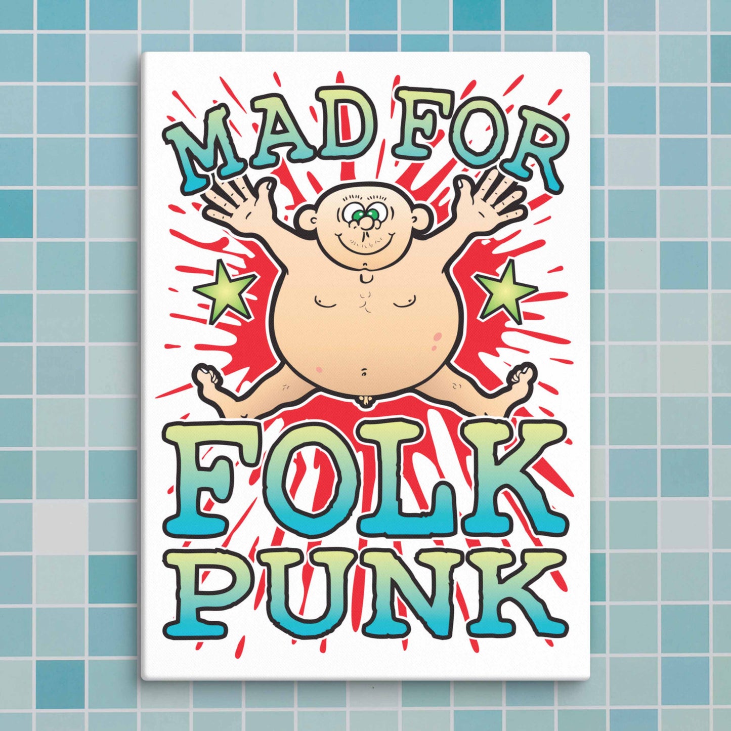 Folk Punk Canvas Print 30x40cm