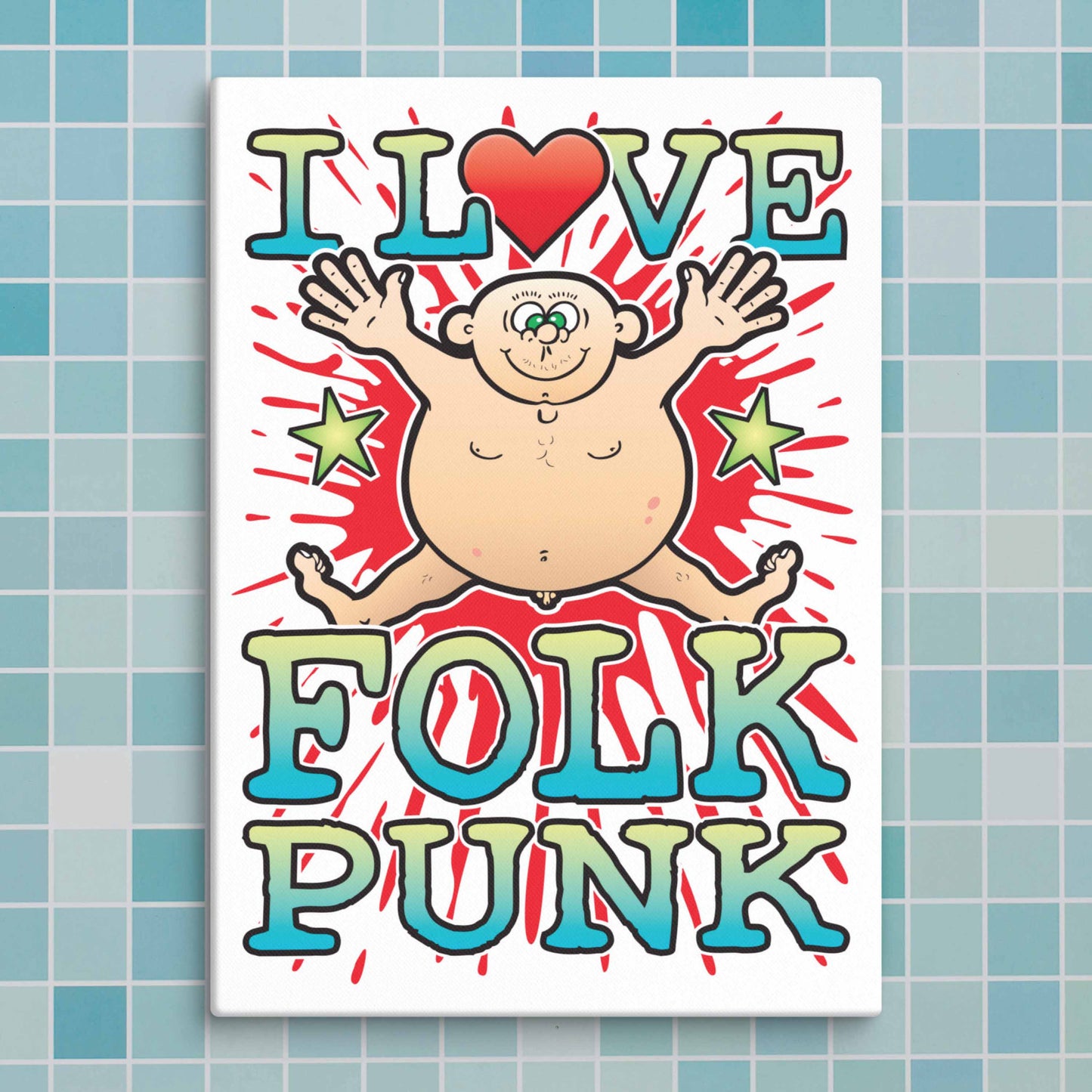 Folk Punk Canvas Print 30x40cm
