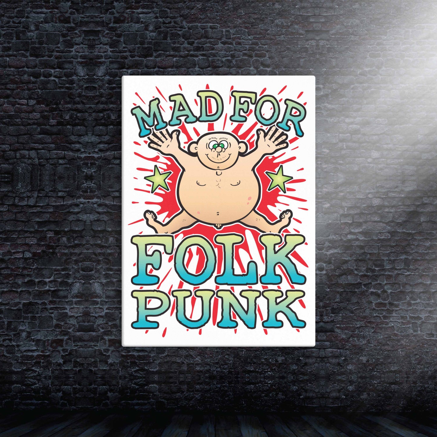 Folk Punk Canvas Print 30x40cm