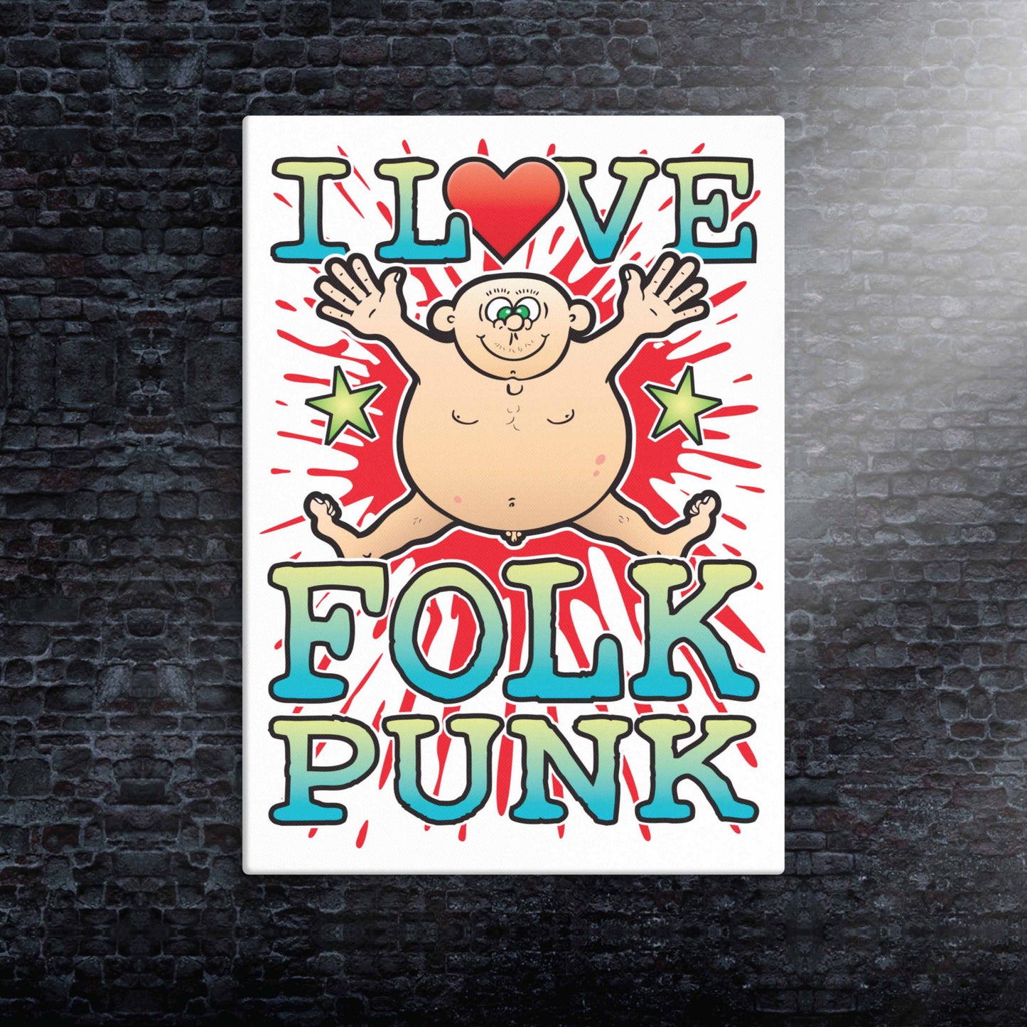 Folk Punk Canvas Print 30x40cm