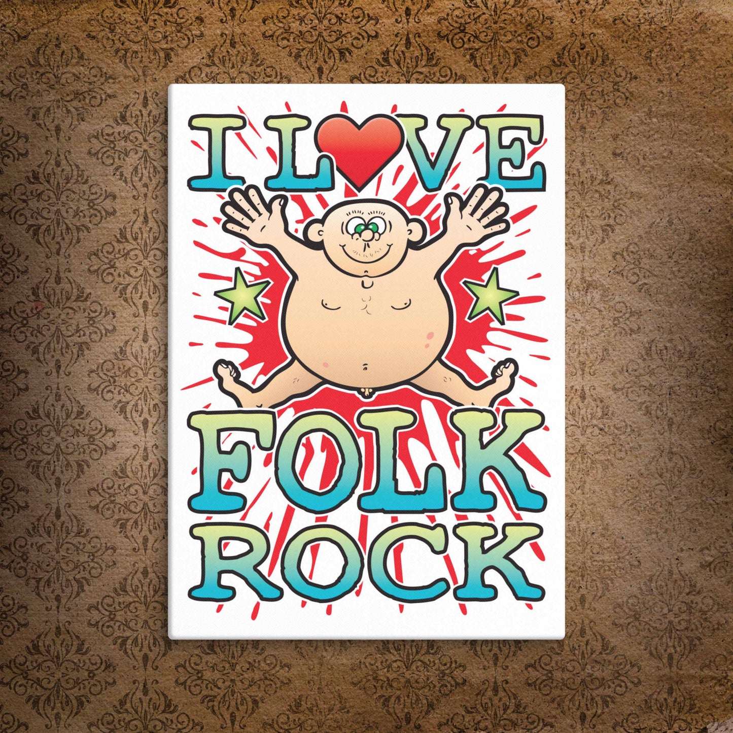 Folk Rock Canvas Print 30x40cm