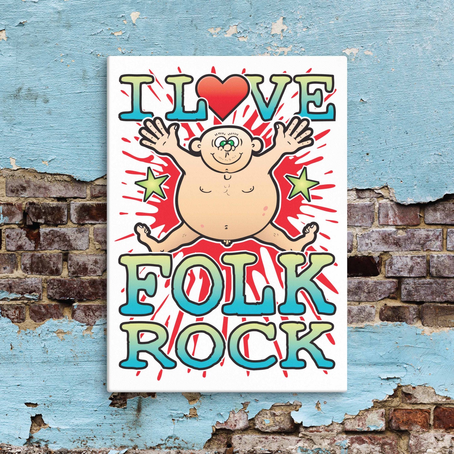 Folk Rock Canvas Print 30x40cm