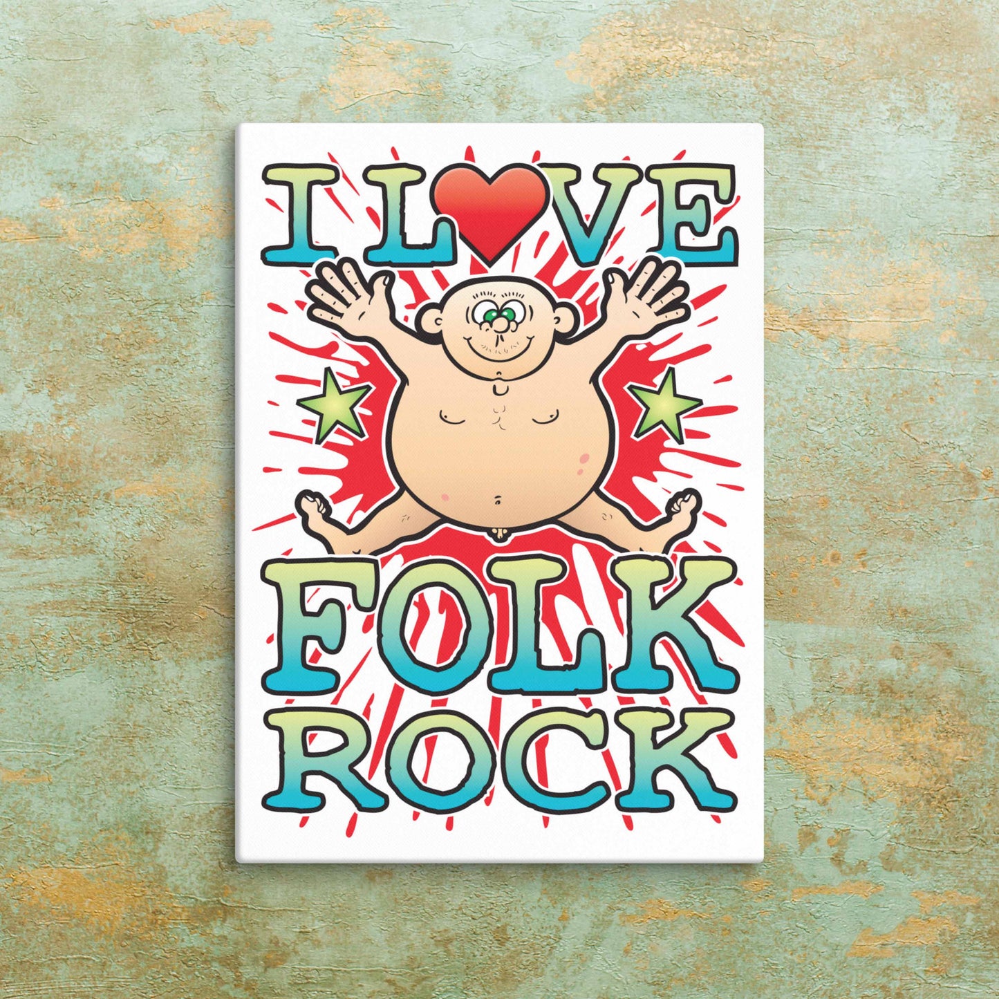 Folk Rock Canvas Print 30x40cm
