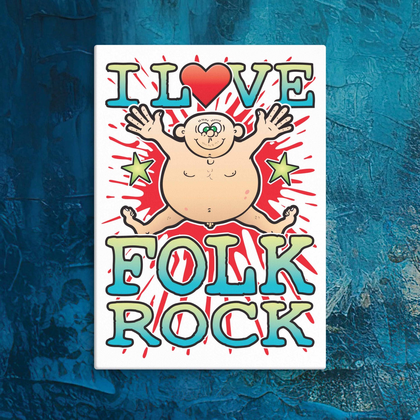 Folk Rock Canvas Print 30x40cm