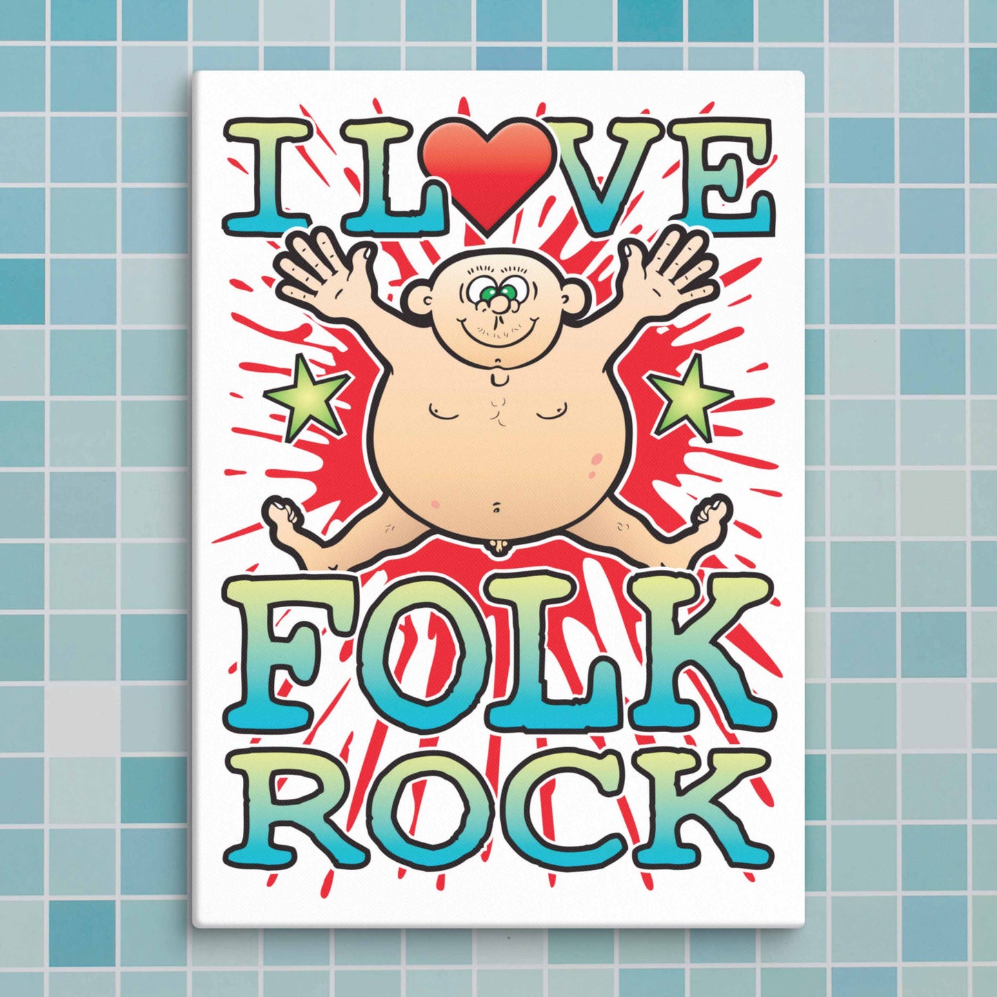 Folk Rock Canvas Print 30x40cm