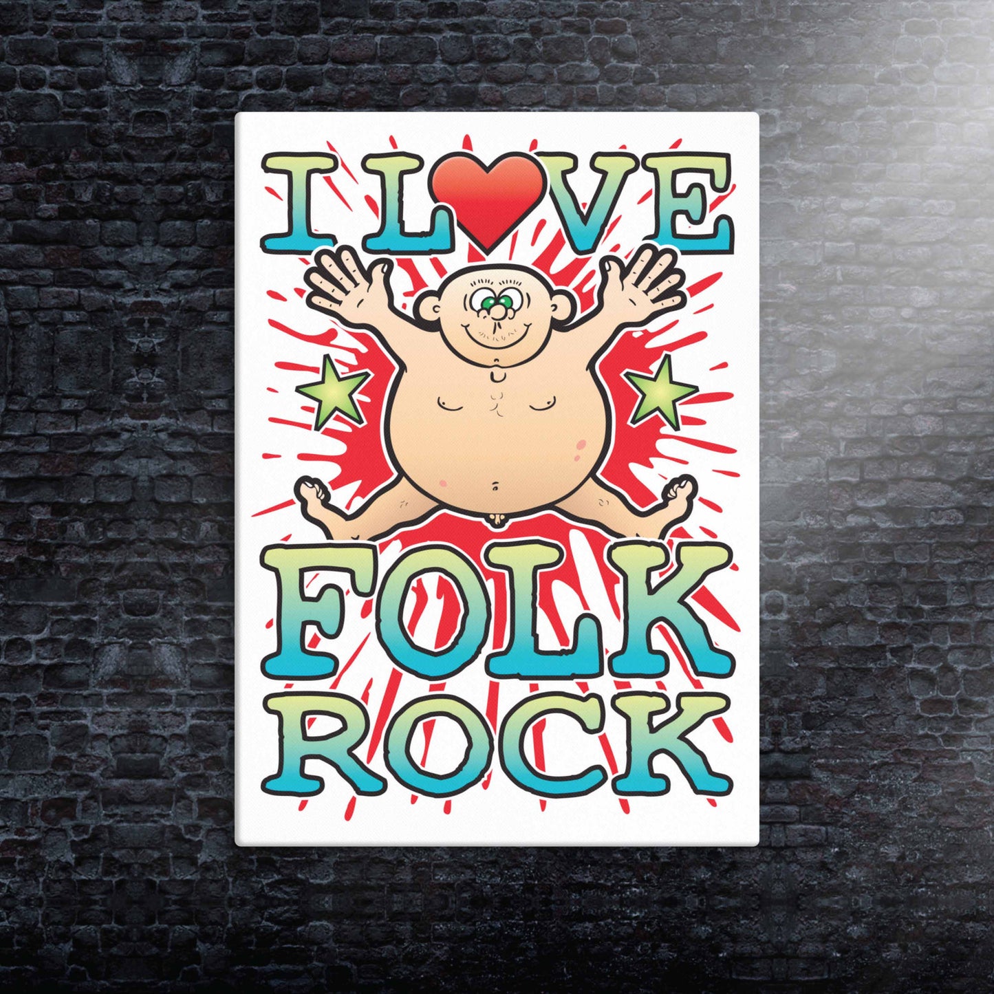 Folk Rock Canvas Print 30x40cm