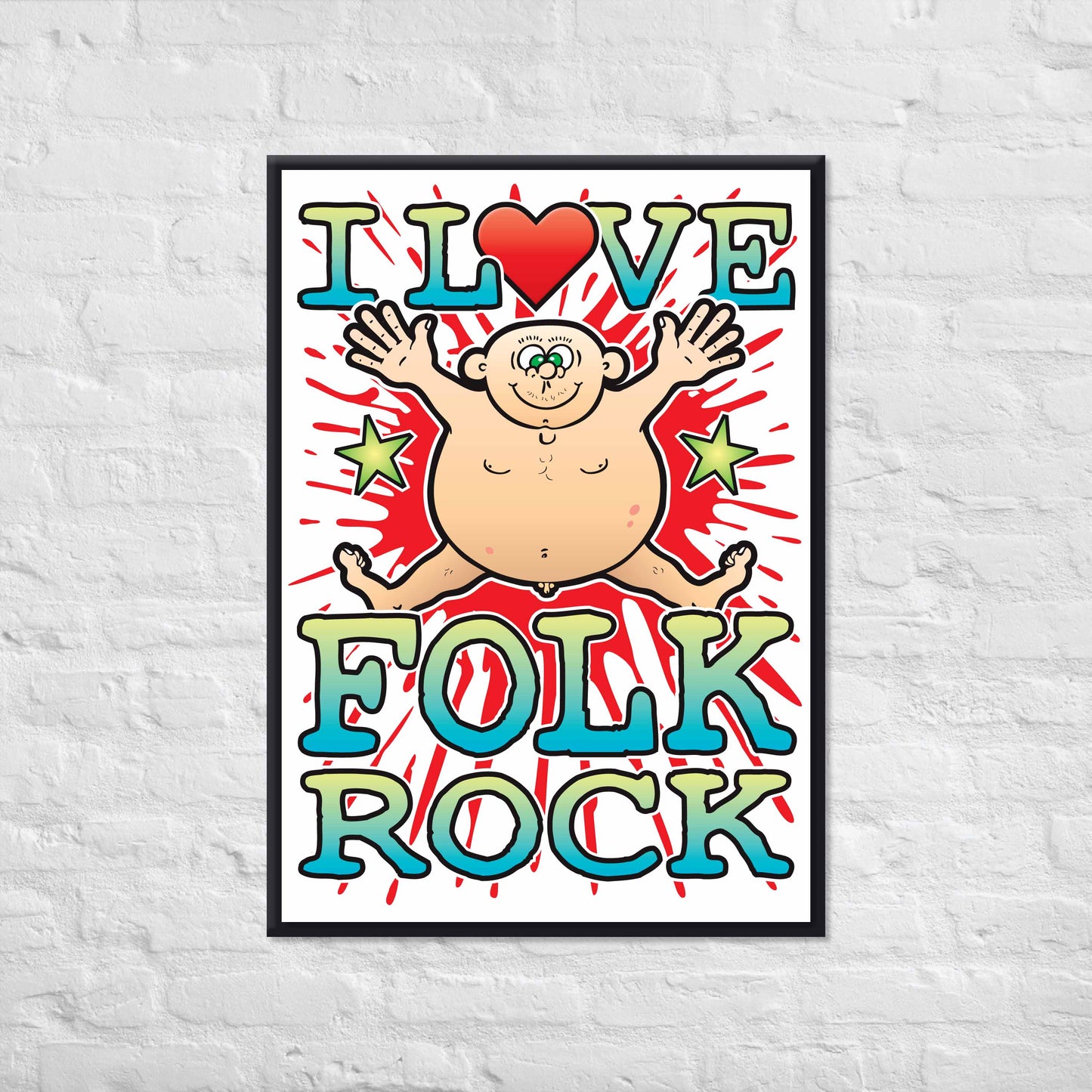 Folk Rock 50x70cm Wall Art / Love Music Poster