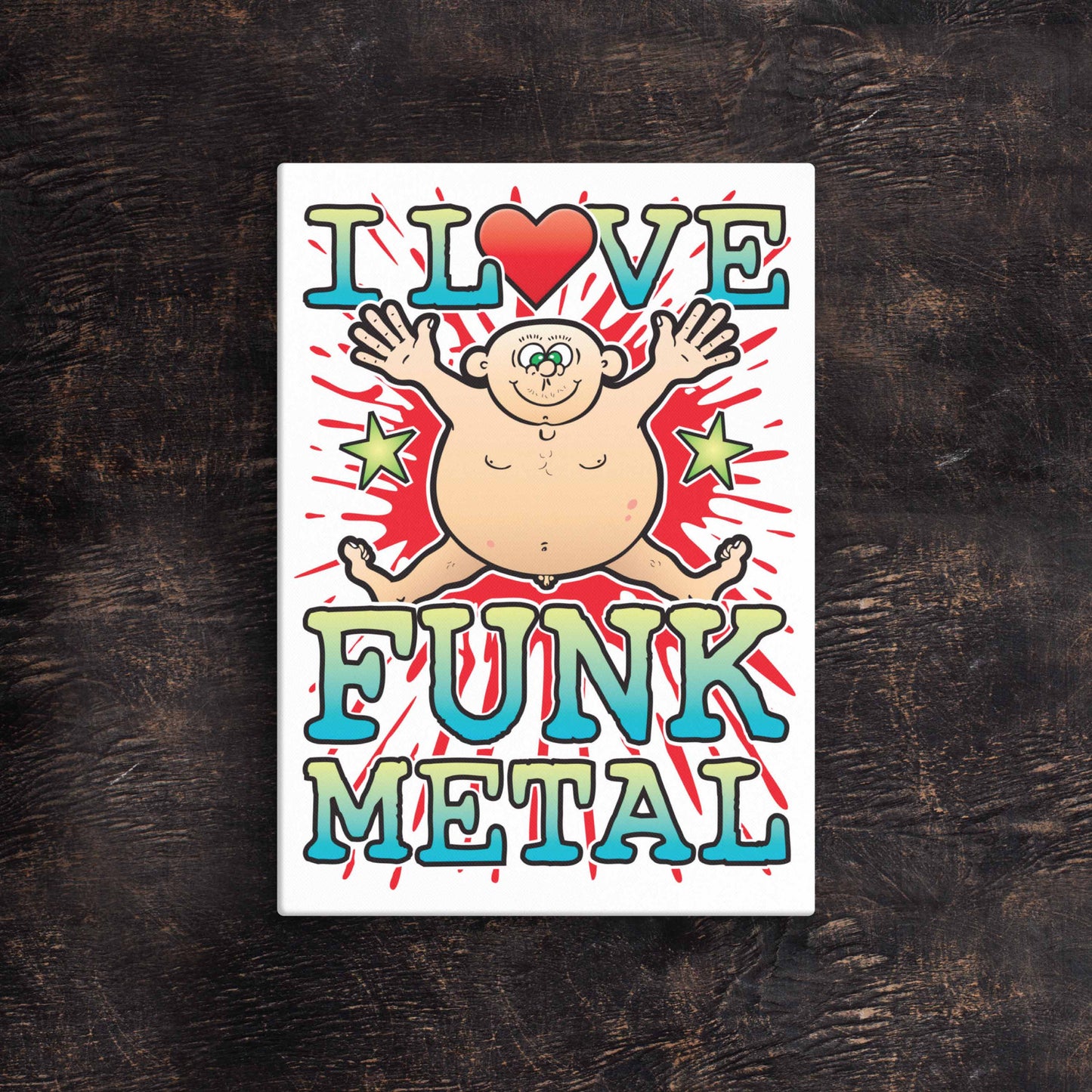 Funk Metal 51x71cm Canvas Print